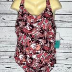Sea & Sand Beachwear NWT Size 20W Pink Paisley Print Bathing Suit Tankini Top Photo 0