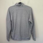 Adidas Quarter Zip Pullover Light Grey Textured Long Sleeve ~ Women’s Size L Photo 1