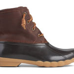 Sperry Saltwater Brown & Black ‘Tan’ Leather Duck Boot Photo 0