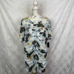 Torrid Floral Stretch Mesh Crew Neck Ruched Short Sleeve Top Size 3X NWT Photo 8