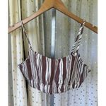 Lemlem  + H&M Women's Linen Blend Stripe Elastic Hem Adjustable Strap Crop Top XS Photo 3