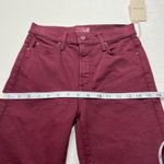 MOTHER Denim Mother The Rascal Sliced Up Heel Burgundy Play Date Denim Jean Women Size 26 NEW Photo 10
