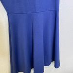 Francesca’s Mi Ami Blue Embroidered Midi Dress NWT Sz L Fit & Flare Stretch Size L Photo 4