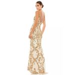 Mac Duggal 5107 Gold Beaded Embellished Leaf Evening Gown 14 NWT Photo 1
