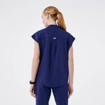FIGS Rafaela Oversized Scrub Top in Sapphire, Size Large Photo 5