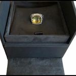 David Yurman  Chatelaine lemon citrine/diamonds square ring. Photo 2