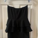 Poetry NWT  Black Strapless Peplum Mini Dress size Medium Photo 6