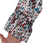 Violet+Claire Violet &‎ Claire Satin Geometric Print Blouse Top Size XL Artsy Feminine Career Photo 11