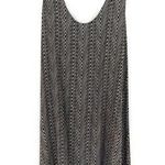 BOHO REPUBLIC Tank Tie Waist Dress Black White Chevron M/L Size M Photo 0