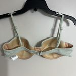 Madewell  Women's Ribbed Balconette Bikini Top In Iced Mint Size Large Photo 12