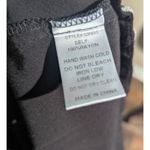 Layerz of Clothing Black Embroidered Blouse XL Rayon Floral Long Sleeve Bohemian Photo 3