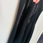 THEIA Women's Black Matte Mesh Cut Out Back Fitted Gown Maxi Dress Size 4 Photo 11