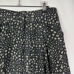 Anthropologie DIL Black & Beige Circle Printed Silk Skirt 10 Photo 2