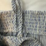 Hem & Thread  Blue and White Linen Blouse Size Large Photo 1