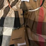 Burberry Round Neck Taupe Brown IP Check Cotton Belted Dress Size US 6 Photo 6