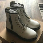Dr. Martens White Boots With Zippers Photo 3