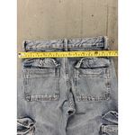 ZARA Light Wash Denim Cargo Jeans Women's Size 28x32 Relaxed Fit Utility Pants Photo 4