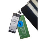 Tommy Hilfiger Black White Striped Knit Scarf With H Logo Photo 4