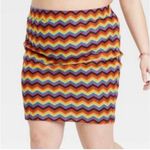 Target Pride Machine Women knit BodyCon Skirt Sz. LRG Multicolor NWT Trendy Red Size L Photo 0
