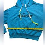 Disney Teal/Blue  Hoodie – Size M – Multicolor Drawstrings & Classic Logo Photo 4
