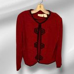 Koret Black‎ Sweater Dress with Cardigan Sweater Cover Photo 1