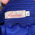 Fashion Collection blue open flower off shoulder mini dress Size XL Photo 5