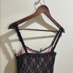 NWT Commense Size Small Lace Patchwork Cami Midi Dress Black Photo 7