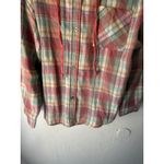 Plaid Flannel Hoodie Shirt XL Red Green Button Up Top Lumberjane Outdoor Cabin Photo 4