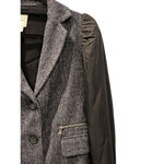 Maeve Anthropologie Mixed Media Relaxed Jacket Blazer Size 2 Women's Black Photo 2