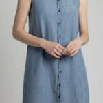 CP Shades  Chambray Cotton Dress Size Small Photo 0