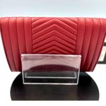 Badgley Mischka Crossbody Chevron Quilted Center Cover - Wine Photo 5