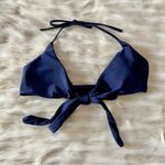 SheIn Navy Blue Twist front Halter Bikini Tops Sz S Photo 2