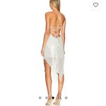 Lovers + Friends Revolve Sequin White One-Shoulder Dress Photo 2