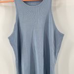 Equipment FEMME Tank Size Small Light Blue Racer *SAMPLE Stretch Ribbed Luxury Photo 4