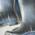 Hunter  boots original metallic silver tall rain boots for women Photo 7