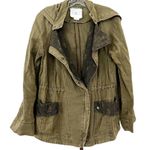 Anthropologie Hei Hei Green Lace Anorak Army Jacket Sz S Photo 8