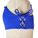 Venus  Lattice Side Bikini Bottom Size 12 Cobalt Blue Versatile‎ Vacation Lace Up Photo 4