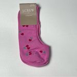 J.Crew Womens Heart and Cherries No Show Ankle Socks Pink Photo 5