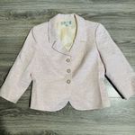 Tahari Women Light Pink Textured Collared Long Sleeve Blazer Size 12 Petite Photo 9