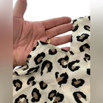 Monteau  Cold Shoulder Tie Front Animal Print Top M Photo 3