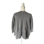 CAbi  Women's Black and White Striped Zip-Up Sweater Photo 2