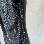 Calvin Klein  Navy Blue Sequin Maxi Gown Dress Gala Wedding Guest size 10 Photo 3