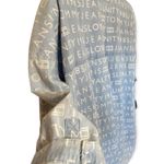 Tommy Hilfiger TOMMY JEANS Vintage 1985 Blue washed denim oversized Shirt Logo Letters All Over Photo 4