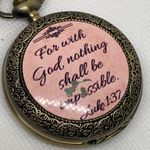 Strada pocket watch cooper toned 46mm quartz analog with chain necklace running Photo 1