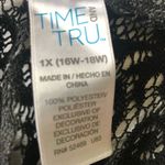 Time And Tru Black Crochet Swimsuit Cover Up Sz XL 16W/18W Plus Size White Lotus Photo 5