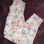 Cost Plus World Market Orange and White Floral Romper Size undefined Photo 10
