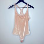 Madewell  Tan Velvet Racerback Bodysuit Size‎ M Photo 5