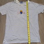 Vintage Pooh Bear Blue & White Striped T Photo 5