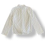 7 For All Mankind  Floral Tie-Front Button Down Shirt Womens Size M Blue‎ White Photo 4