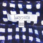 Lucy Paris  Geometrical Pencil Skirt Size XS Navy Blue & White Photo 2